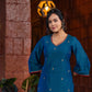 Noor - e - Neel Delicate Hand Embroidered Cotton Silk Kurta