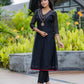 Raatrani Intricate Hand Embroidered Chanderi Kurta