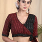 Trendy Cotton Ikat Combination Blouse with a Side Bow