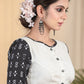Standout Cotton Slub Blouse With Kantha Print Sleeves and Embroidered Motif On the Backside