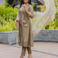 Noorani Cotton Silk Angarkha Kurta with Exquisite Tassle Detailing