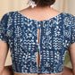 Cotton Indigo Blouse with  Stylish Flap Buttons on the Backside