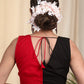 Elegant Half & Half  Slub  Cotton Sleeveless Blouse with Pin Tuck All Over