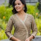 Noorani Cotton Silk Angarkha Kurta with Exquisite Tassle Detailing