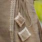 Noorani Cotton Silk Angarkha Kurta with Exquisite Tassle Detailing