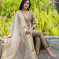 Noorani Cotton Silk Angarkha Kurta with Exquisite Tassle Detailing