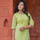Baagh Delicate Antique Hand Embroidered Chanderi Kurta