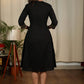 Exclusive warli hand painted layered jacket one piece cotton dress