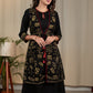 Exclusive warli hand painted layered jacket one piece cotton dress