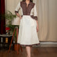 White cotton dress with Ajrakh combination