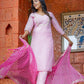 Chand Gulab Hand Embroidered Chanderi Kurta