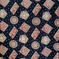 Black-Geometrical-Shape-Ajrakh-Cotton-Suit-Set-with-Maroon-Ikat-Bottom-and-Georgette-Dupatta