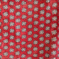 Floral Cotton Printed Red Suit Set with Striped Ajrakh Bottom and Georgette Dupatta
