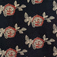 Black Floral Cotton Suit Set with Maroon Bottom and Chanderi Dupatta