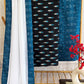 Black and Blue Ikat Suit Set with Georgette Dupatta