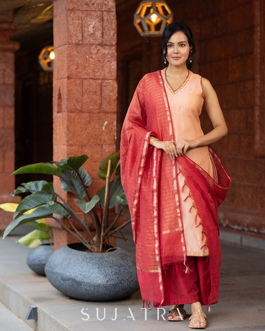 Rang Intricate Hand Embroidered Chanderi Kurta