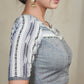Grey Handloom Cotton Blouse with Ikat Combination