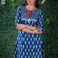 Indigo  Mix & Match Pattern kurta with mirror Hand Embroidery