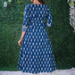 Indigo  Mix & Match Pattern kurta with mirror Hand Embroidery