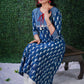 Indigo  Mix & Match Pattern kurta with mirror Hand Embroidery