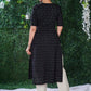 Black Ikat Assyemtric Front kurta