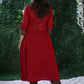 Simple Elegant Maroon Cotton kurta with Ajrak Border
