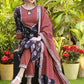 Elegant Cotton Ajrakh Combination Gota Lace Kurta with Pant - Dupatta Optional