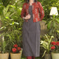 Smart Black Cotton Line Ajrakh Kurta with Printed Cotton Short Shrug - Pant Optional