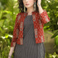 Smart Black Cotton Line Ajrakh Kurta with Printed Cotton Short Shrug - Pant Optional