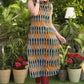 Smart Sleeveles Embellished Cotton IKat Kurti - Pant Optional