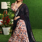 Classy blue Georgette & Satin combination saree with beautiful hand work