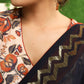 Classy blue Georgette & Satin combination saree with beautiful hand work