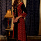 Asymmetric Handloom Cotton Kurta with Ajrakh Contrast