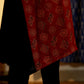 Asymmetric Handloom Cotton Kurta with Ajrakh Contrast