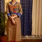 Straight Cut Handloom cotton Kurta with exclusive hand painted Gond Tribal Art and Ikat