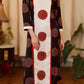 A - Line Cotton Ajrakh Kurta with Ajrakh Applique Work in the central Panel