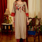 Straight Cut Cotton Handloom Kurta with Exclusive Ikat Applique Work