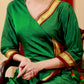 A- Line cotton silk Kurta / One Piece Dress with Maharashtrian Khun fabric