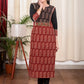Straight Cut Cotton Paisely Combination Kurta With Hand made Kutch Mirror Embroidery