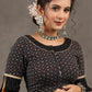 Exclusive Black Ajrakh Kantha with Ikat Combination Blouse