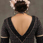 Exclusive Black Ajrakh Kantha with Ikat Combination Blouse