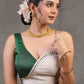Classy Chanderi and Khun Combination Blouse with One Shoulder Strap