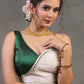 Classy Chanderi and Khun Combination Blouse with One Shoulder Strap