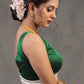 Classy Chanderi and Khun Combination Blouse with One Shoulder Strap