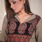 Elegant Straight Cut Chikoo Colour Cotton Kurta with Classy Blend of Ajrakh Fabric