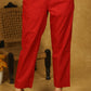 Classy Cotton Red Trouser