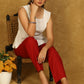 Classy Cotton Red Trouser