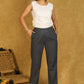 Elegant Cotton Dark Gray Trouser