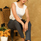 Elegant Cotton Dark Gray Trouser