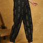 Classy Cotton Black Ikat Joggers